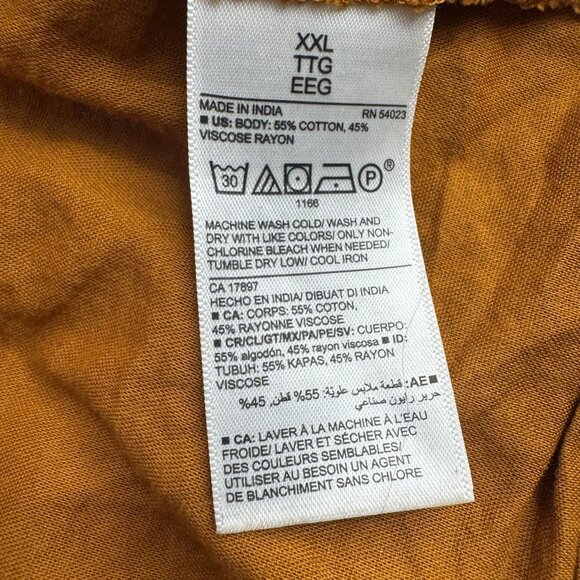 Old Navy Peasant Blouse Womens XXL NEW Smocked Back‎ Puff Sleeves Button Front - Picture 4 of 8